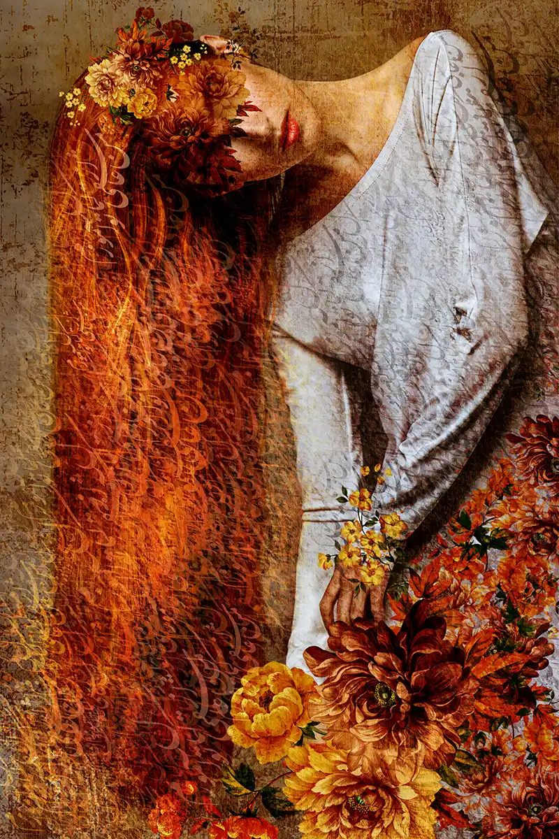 A beautiful girl with auburn hair